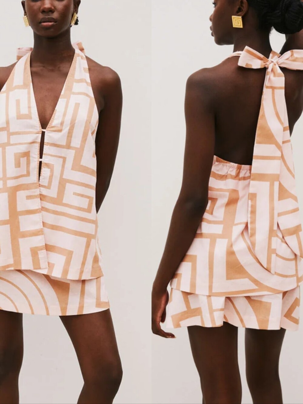 Sabo Alora Dress In Hellenic Maze Print